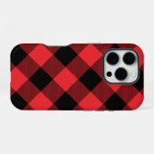 Buffalo Plays Red Black iPhone Hoesje (Achterkant horizontaal)