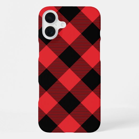 Buffalo Plays Red Black iPhone Hoesje (Achterkant)