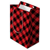 Buffalo Plays Red Black Medium Cadeauzakje (Achterkant Gekanteld)