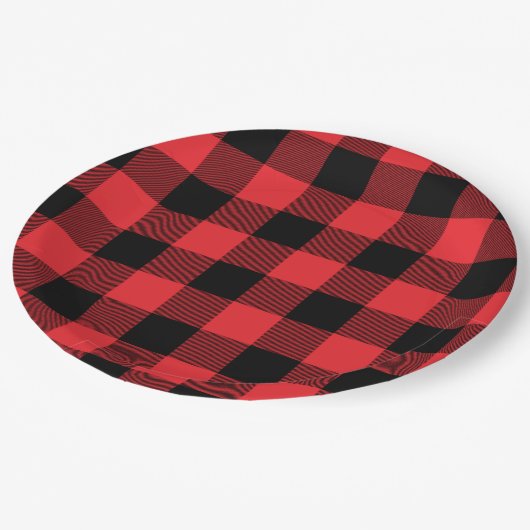 Buffalo Plays Red Black Papieren Bordje (Gekanteld)