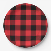 Buffalo Plays Red Black Papieren Bordje (Voorkant)