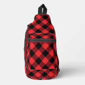 Buffalo Plays Red Black Sling Bag (Voorkant)