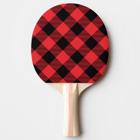 Buffalo Plays Red Black Tafeltennisbatje (Voorkant)