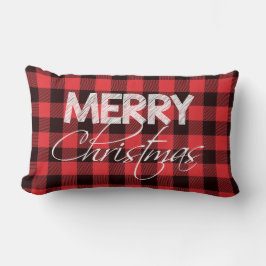 Buffalo Plays Red Black | Vrolijk kerstfeest Kussen