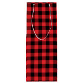 Buffalo Plays Red Black Wijn Cadeautas (Achterkant)