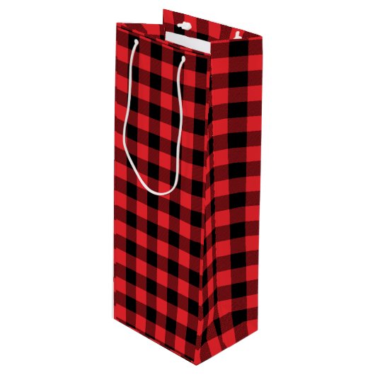 Buffalo Plays Red Black Wijn Cadeautas (Voorkant Gekanteld)