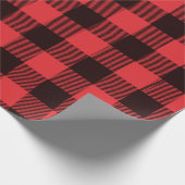 Buffalo Plays Red en Black Cadeaupapier (Hoek)