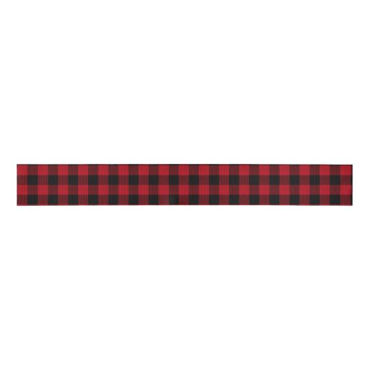 Buffalo Plays Red en Black ID603 Grosgrain Lint (Voorkant)