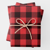 Buffalo Plays Red en Black Inpakpapier Vel (In situ)