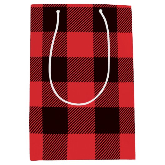 Buffalo Plays Red en Black Medium Cadeauzakje (Voorkant)