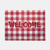 Buffalo Plays Red en White Deurmat (Voorkant)