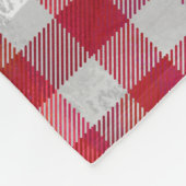 Buffalo Plays Red en White Fleece Deken (Hoek)
