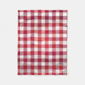 Buffalo Plays Red en White Fleece Deken (Voorkant)