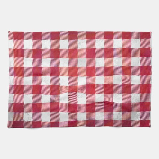 Buffalo Plays Red en White Theedoek (Horizontaal)