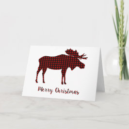 Buffalo Plays Reindeer Merry Kersttypografie Feestdagen Kaart