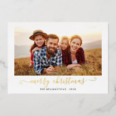 Buffalo Plays Script Merry-kerstfoto Folie Feestdagenkaart (Voorkant)