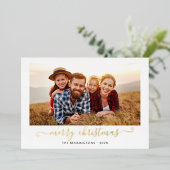 Buffalo Plays Script Merry-kerstfoto Folie Feestdagenkaart (Staand Voorkant)