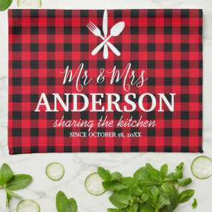 Buffalo Plegding Wedding Couple naam Theedoek