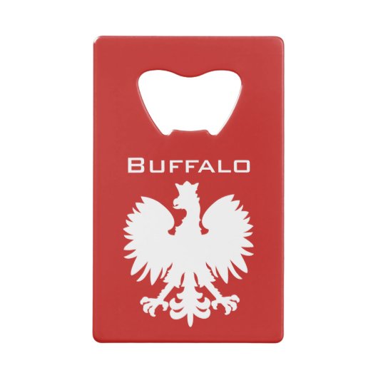 Buffalo Poolse Eagle Bottle Opener Creditkaart Flessenopener (Voorkant)