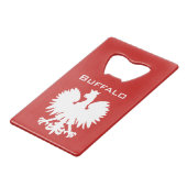 Buffalo Poolse Eagle Bottle Opener Creditkaart Flessenopener (Achterkant Gekanteld)