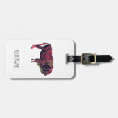 Buffalo portretontwerp voor bizon of wisent dier bagagelabel (Voorkant horizontaal)