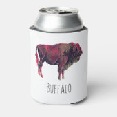 Buffalo portretontwerp voor bizon of wisent dier blikjeskoeler (Blikje Achterkant)