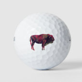 Buffalo portretontwerp voor bizon of wisent dier golfballen (Voorkant)