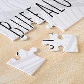 Buffalo portretontwerp voor bizon of wisent dier legpuzzel (Zijkant)