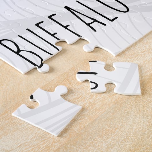 Buffalo portretontwerp voor bizon of wisent dier legpuzzel (Zijkant)