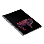 Buffalo portretontwerp voor bizon of wisent dier notitieboek (Rechterzijde)