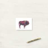 Buffalo portretontwerp voor bizon of wisent dier post-it® notes (Op bureau)