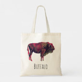 Buffalo portretontwerp voor bizon of wisent dier tote bag (Achterkant)