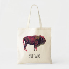 Buffalo portretontwerp voor bizon of wisent dier tote bag