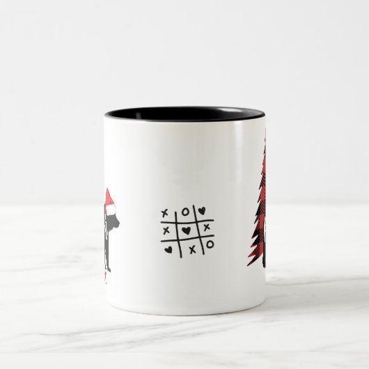 Buffalo Print Papa Beer Schattigee kerst Mok (Center)