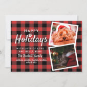 Buffalo Pset 2 Foto-collage kerstmis Feestdagenkaart (Voorkant)