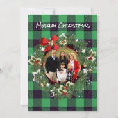 Buffalo Pset Aangepast kerstfeest met foto's, gelu Feestdagenkaart (Voorkant)