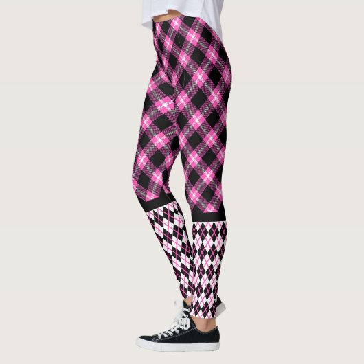 Buffalo Pset & Argyle in Fuchsia & Black Leggings (Links)