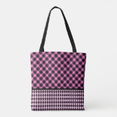 Buffalo Pset & Argyle in Fuchsia & Black Tote Bag (Achterkant)