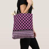 Buffalo Pset & Argyle in Fuchsia & Black Tote Bag (Dichtbij)