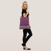 Buffalo Pset & Argyle in Fuchsia & Black Tote Bag (Op model)