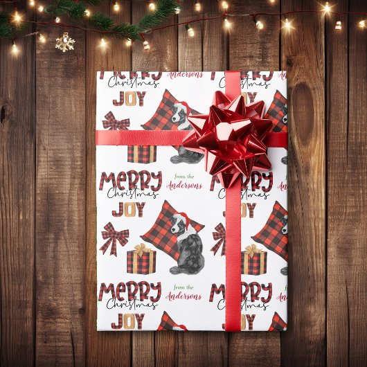 Buffalo Pset Australian Shepherd Kerstmis Cadeaupapier