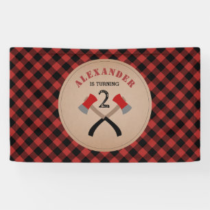 Buffalo Pset Ax Lumberjack Birthday Spandoek
