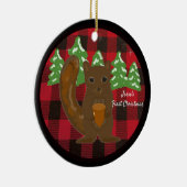 Buffalo Pset Baby Eerste kerstversiering Keramisch Ornament (Rechts)