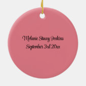 Buffalo Pset Baby Eerste kerstversiering Keramisch Ornament (Achterkant)