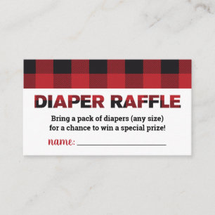 Buffalo Pset Baby shower Diaper Raffle Card Informatiekaartje