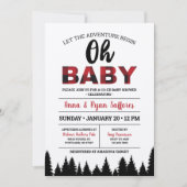 Buffalo Pset Baby shower Invitation - Oh Baby Kaart (Voorkant)