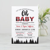 Buffalo Pset Baby shower Invitation - Oh Baby Kaart (Staand voorkant)
