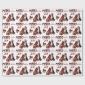 Buffalo Pset Bernese Mountain Dog Kerstmis Cadeaupapier (Vlak)