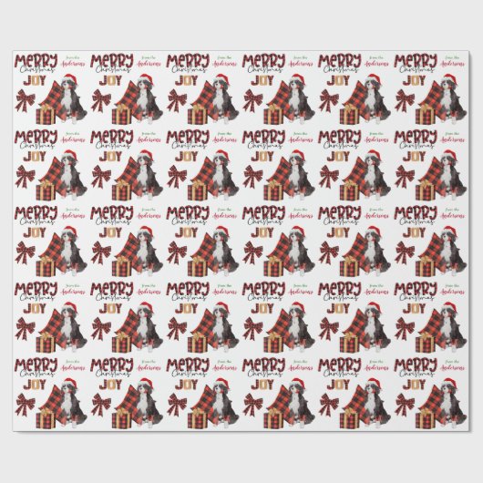 Buffalo Pset Bernese Mountain Dog Kerstmis Cadeaupapier (Vlak)