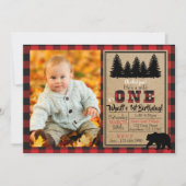 Buffalo Pset Birthday Fotouitnodiging Kaart (Voorkant)